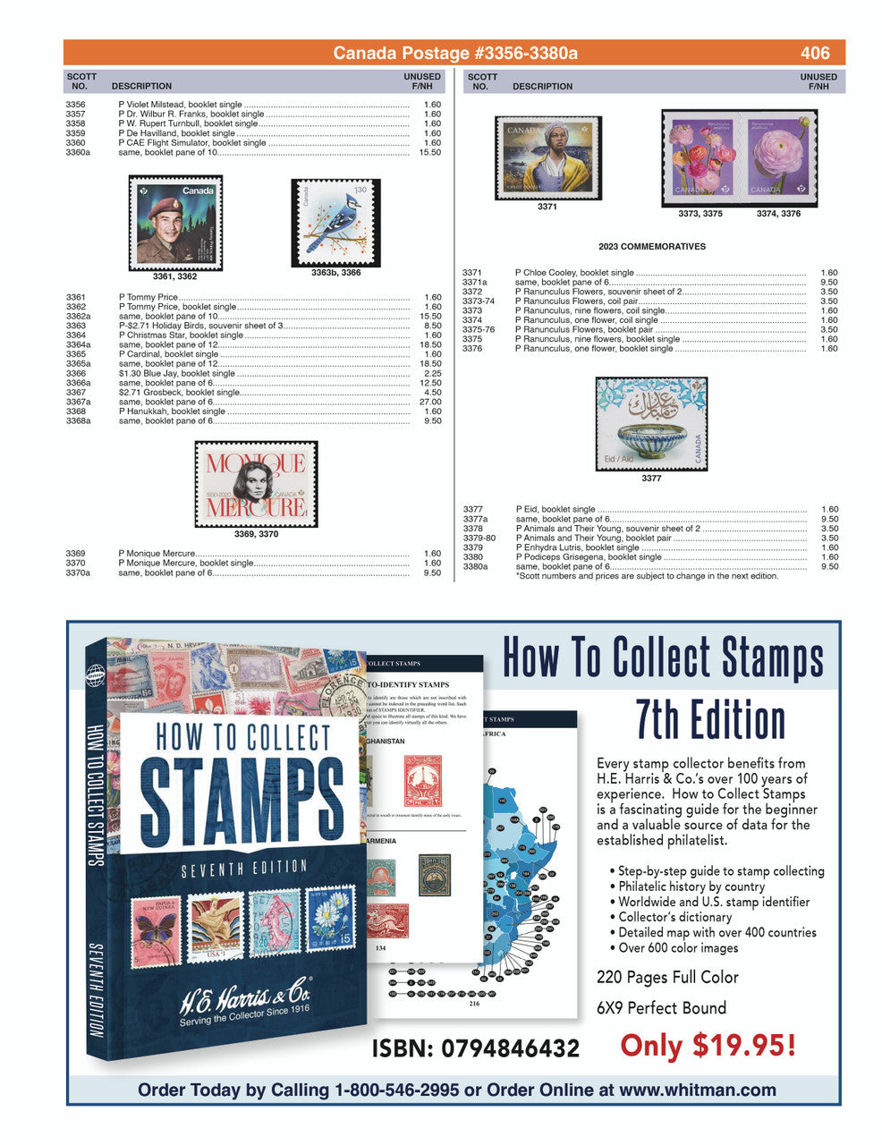 2024 US BNA Postage Stamp Catalog Collectors Price ID Guide   2024USBNA Page 406  61184.1701371089 