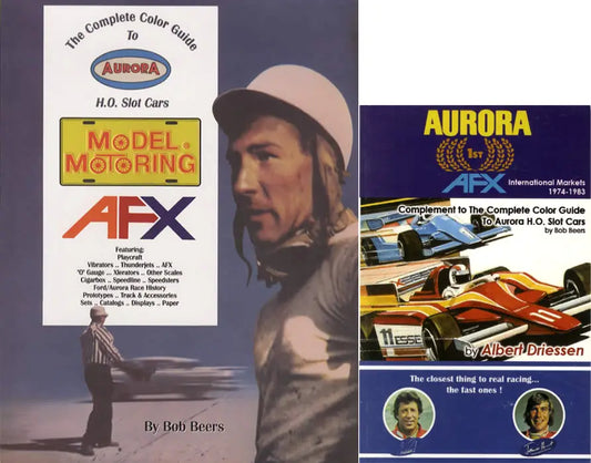 2 BOOK SET: Complete Color Guide to Aurora HO Slot Cars (Softcover) AND Aurora AFX International Markets 1974-1983